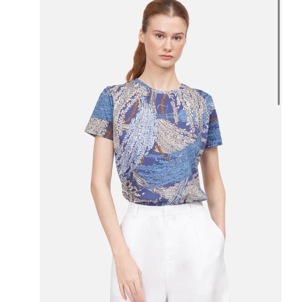 Jim Thompson Pima Cotton T-Shirt M  Rice Print Crew Neck Tee
